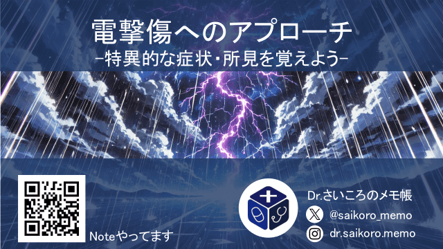 電撃傷へのアプローチ　-特異的な症状・所見を覚えよう-