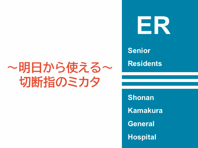 〜明日から使える〜 切断指のミカタ