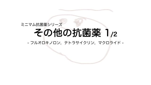 その他の抗菌薬 -フルオロキノロン，テトラサイクリン，マクロライド-