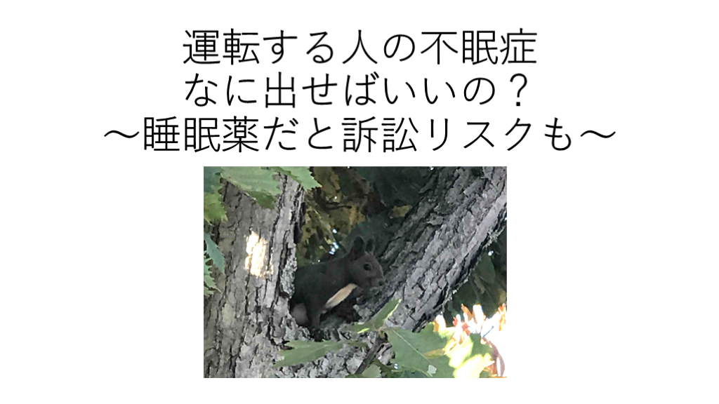 運転する人の不眠症なに出せばいいの？〜睡眠薬だと訴訟リスクも〜 L001.png