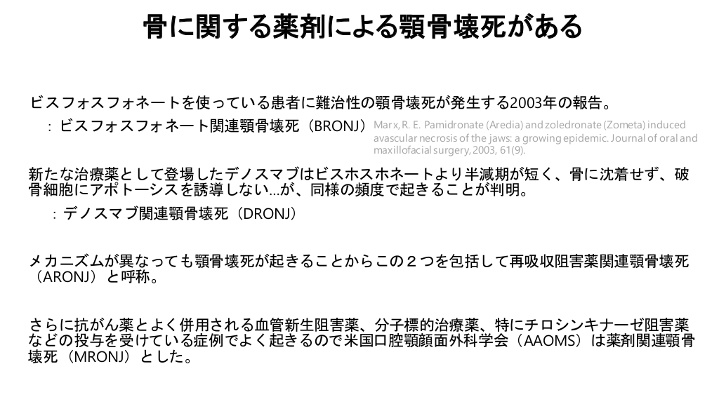 シエン社 | 薬剤・ビスフォスフォネート関連顎骨壊死 MRONJ・BRONJ