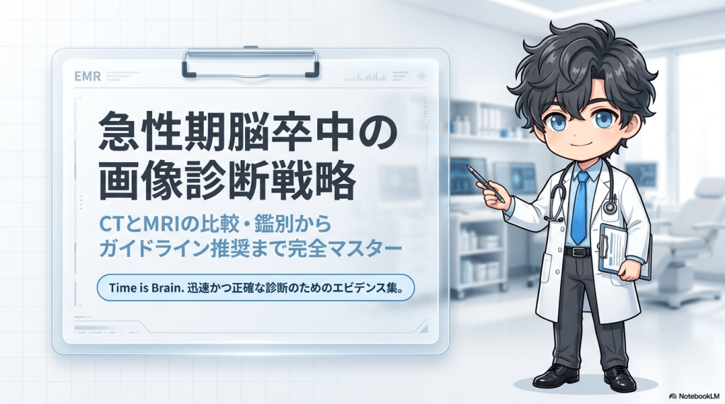 【当直・初期対応】急性期脳卒中の画像診断戦略：CTとMRIの使い分けと鑑別手順 L1.png
