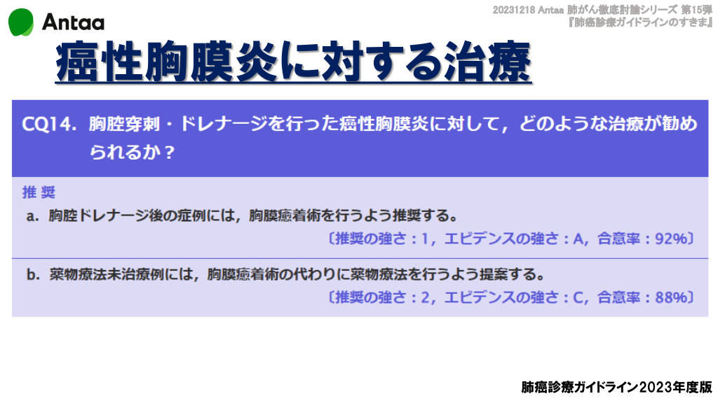 肺癌診療ガイドライン2024年版