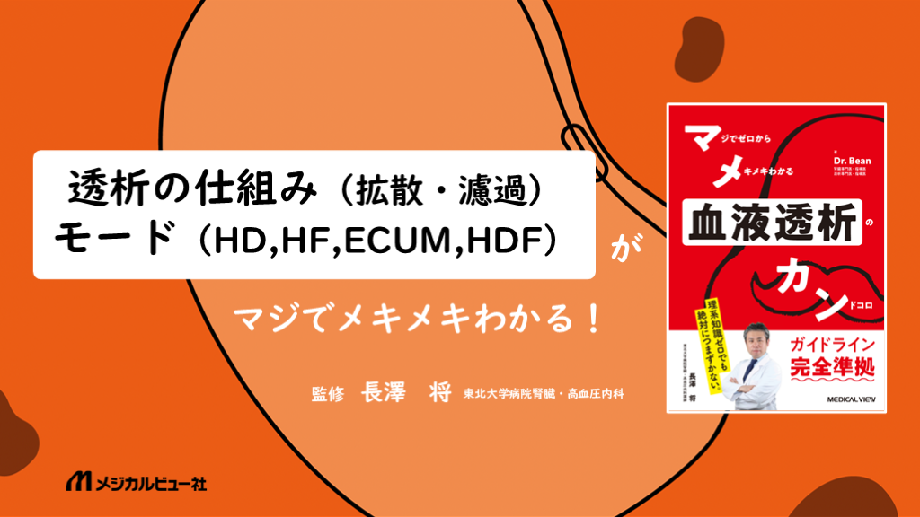 血液透析の仕組み（拡散・濾過），各モード（HD，HF，ECUM，HDF）の概要 L001.png