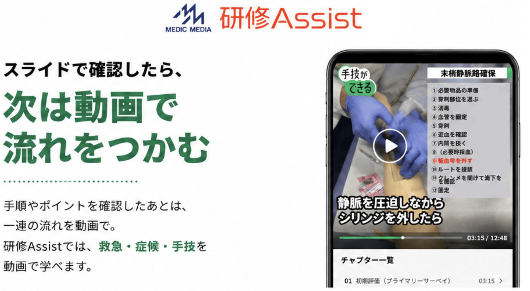 スライドで確認したら、次は動画で流れをつかむ